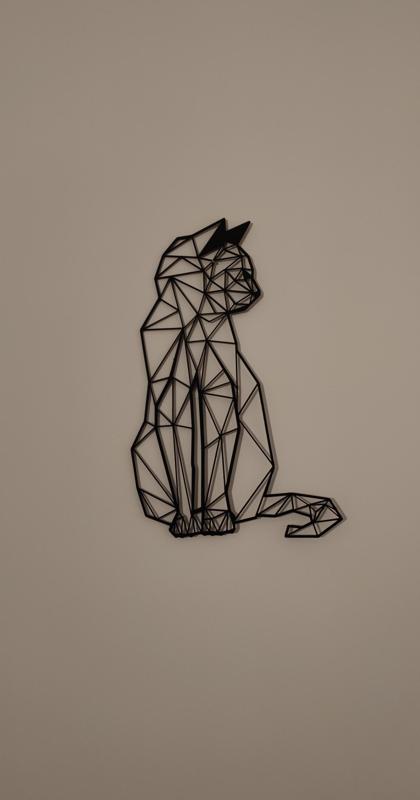 Wall decoration - chat géométrique