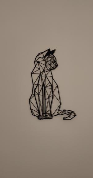 Wall decoration - chat géométrique