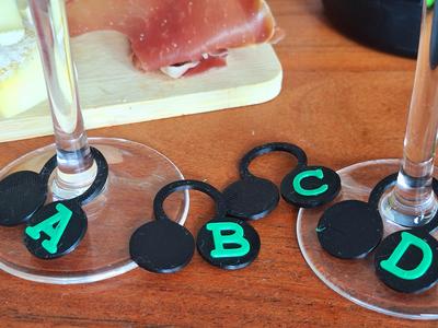 Alphabet glass marker