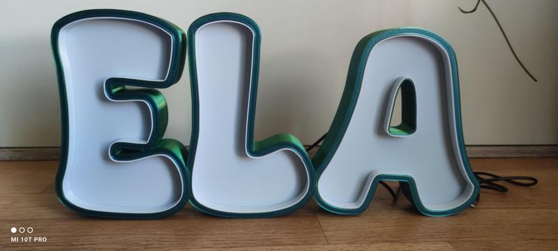 Namenslampe Ela, LED