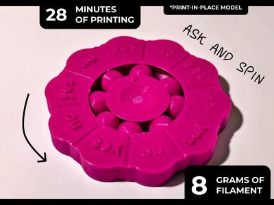"Love or Not" Print-in-Place Fidget Spinner