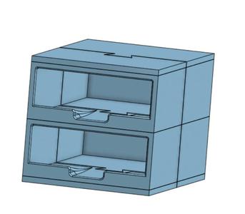 Stackable Paper Organizer Printed In Multiple Parts