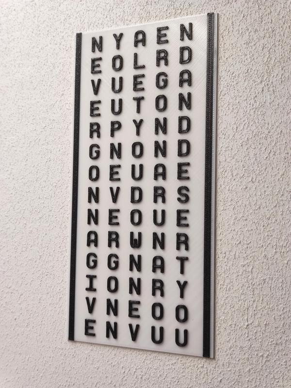 Hidden Rick Roll wall Sign