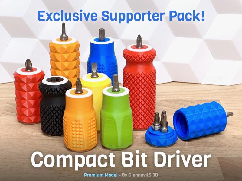 Compact Bit Driver (Premium supporter pack, pocket size screwdriver)