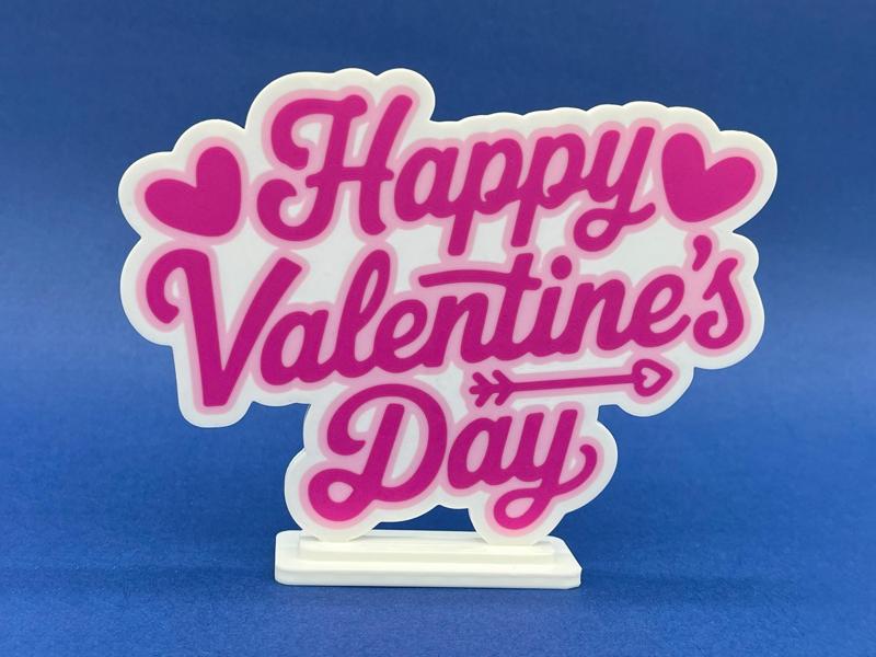Happy Valentine's Day Sign with Stand