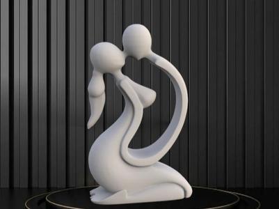 A sculpture of Kissing lover