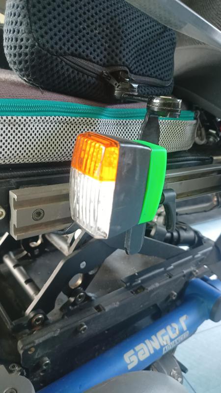 Light holder for Sango powerchair