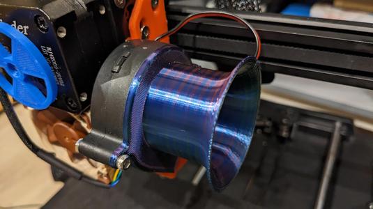 "Performance" Air Intake Funnel for 5015 Fan (Customizable in Ondsel/Freecad)