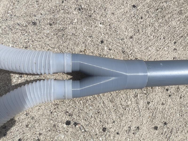 PVC Pipe adapter 50mm to 2x32mm