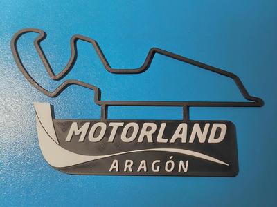 Motorland Aragon Track Map Wall Art