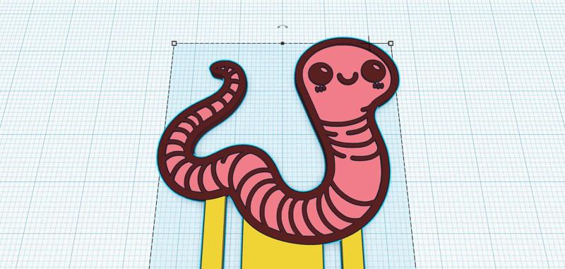 Bookmark - Cute Earthworm