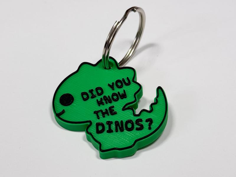 'Did You Know The Dinos?' Keychain