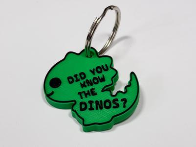 'Did You Know The Dinos?' Keychain