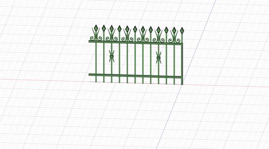 Wrought-iron fence for low wall
