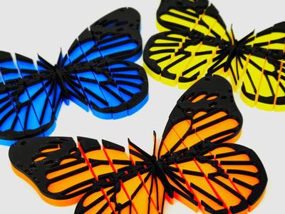 Articulated Butterfly - Minimum Waste Multicolor 