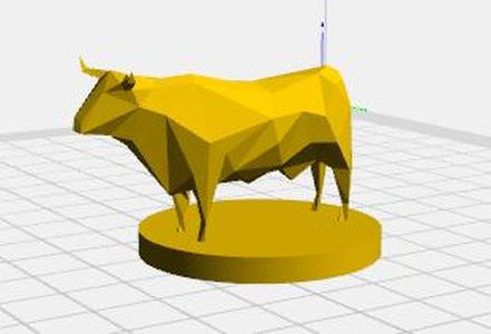 LOW POLY BULL MODEL