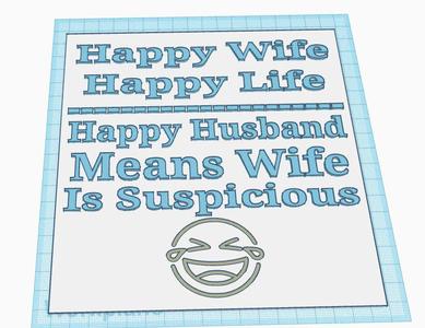 Happy Wife Sign