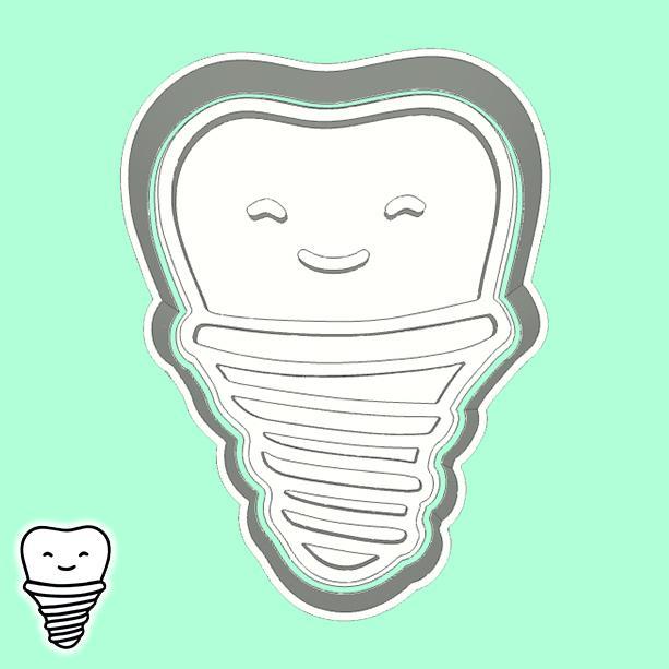Dentist cookie cutters - dental implant (style 1)