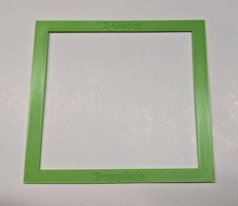 Double Gang old work electrical box cut-out template