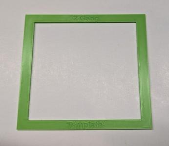 Double Gang old work electrical box cut-out template