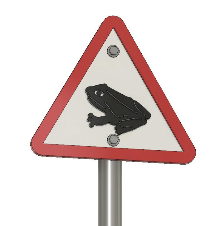 Frog traffic sign