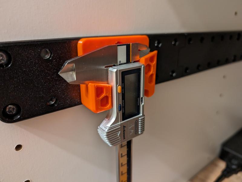 Caliper holder for IKEA BESTA PAX