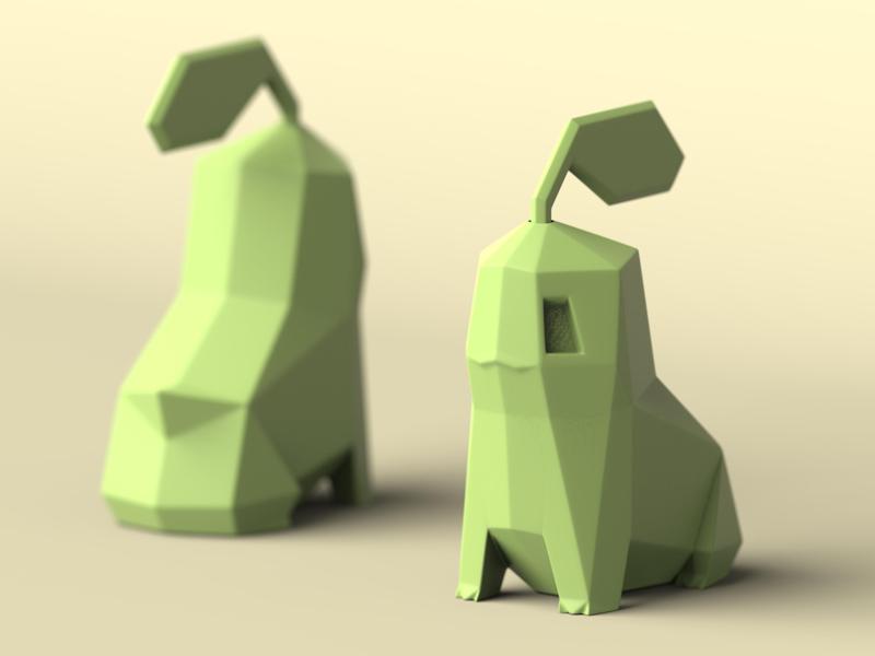 Low-poly Chikorita (Version 2)