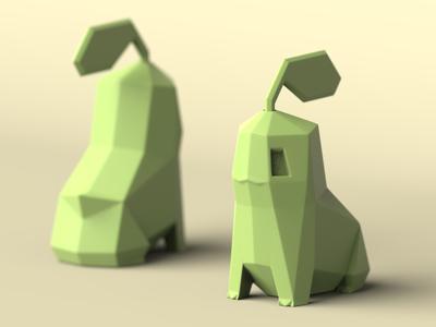 Low-poly Chikorita (Version 2)