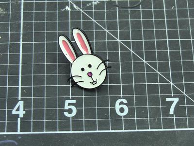 Rabbit face Enamel pin