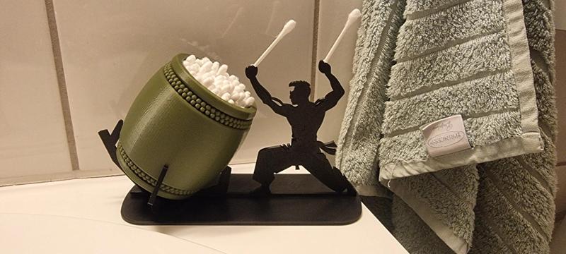 Taiko Drummer Q-tip Holder
