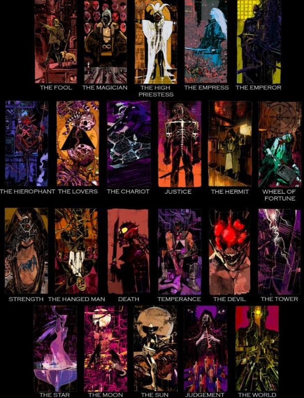 Cyberpunk tarot cards Lithophane