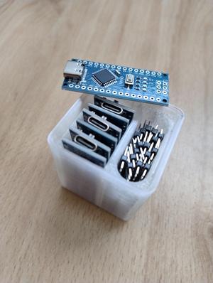 Gridfinity Bin for Arduino Nano and Pin Strips