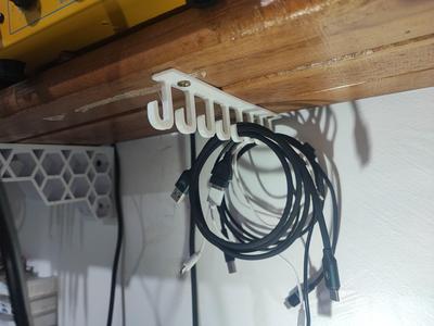 Colgador de cable debajo del estante / gancho