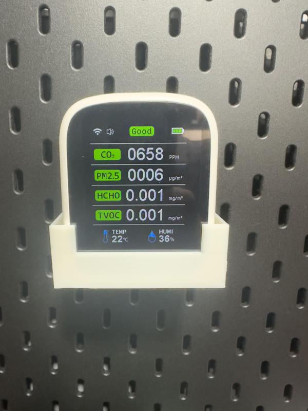 Tuya WiFi Air Quality Meter Ikea Skadis Mount