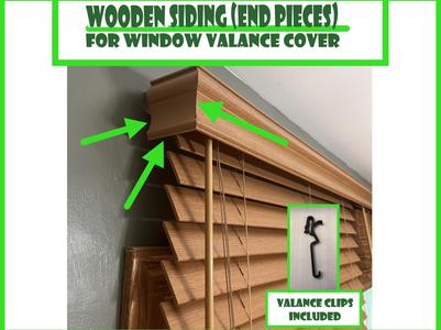 Wooden Siding-For Window Shade Valance (w/ clips)