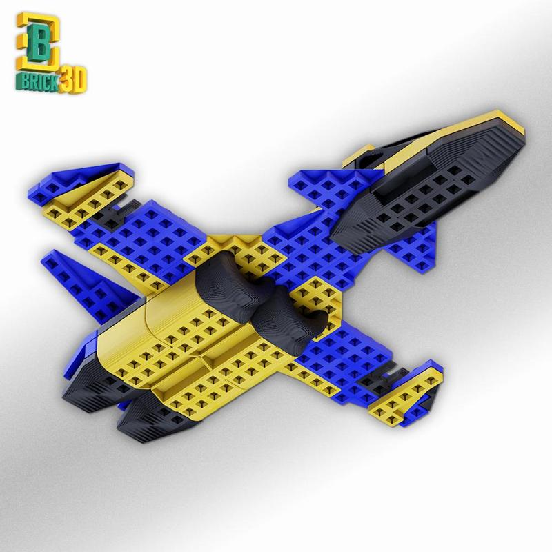 Fighter Jet - Brick3D set