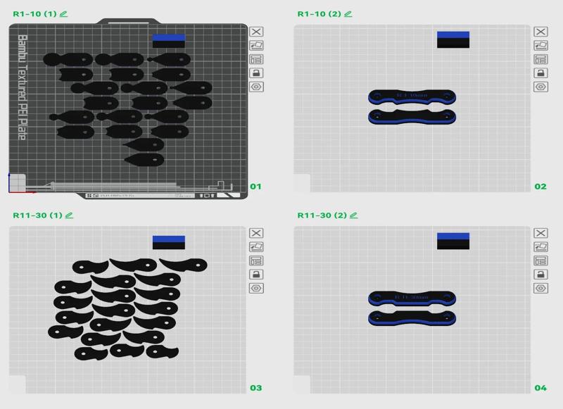 Radius gauges 1-10mm & 11-30mm (.3MF > .STL Conversion)
