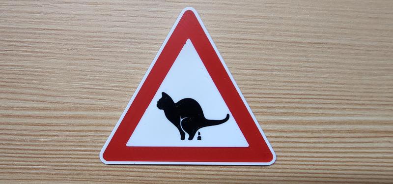 "Verkehrszeichen" Achtung Katzenkacke! / "Traffic sign" Beware! Cat Poo