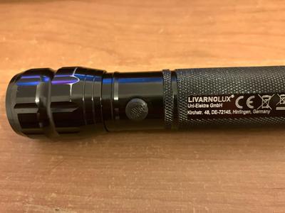 Flexible button cover replacement for flashlight Livarnolux