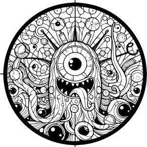 Coaster: Monster 7 (two colours)