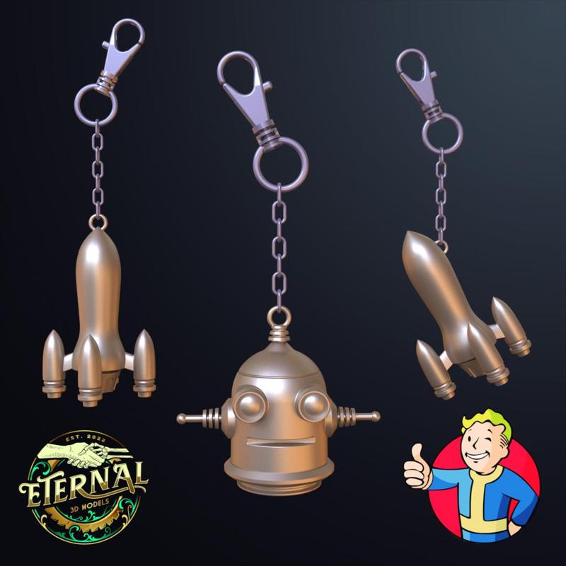 RED ROCKET FLAIR / KEYCHAIN PACK - FALLOUT - ETERNAL