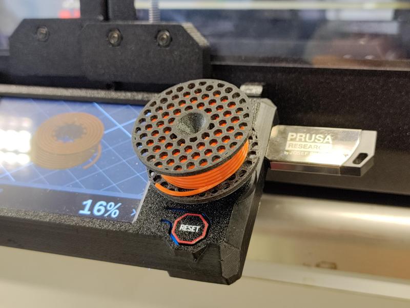 Prusa Stylized Button Knob Prusament Filament Spool/Prusameter