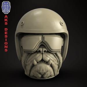 Bulldog biker version 2 flowerpot cum pencil box