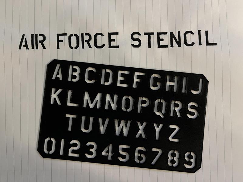 USAF Font Stencil
