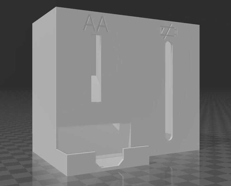 aa battery holder and discharged battery compartment