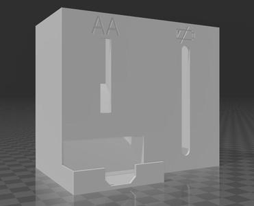 aa battery holder and discharged battery compartment