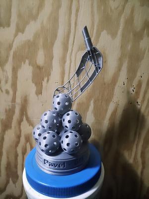 Floorball Trophy with label