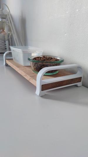 Wooden tray with handles