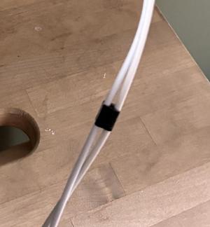 "Cable Clip" for 2 iPhone (or similar) cables