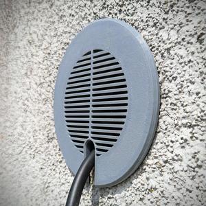 Garage air vent with cable cut-out